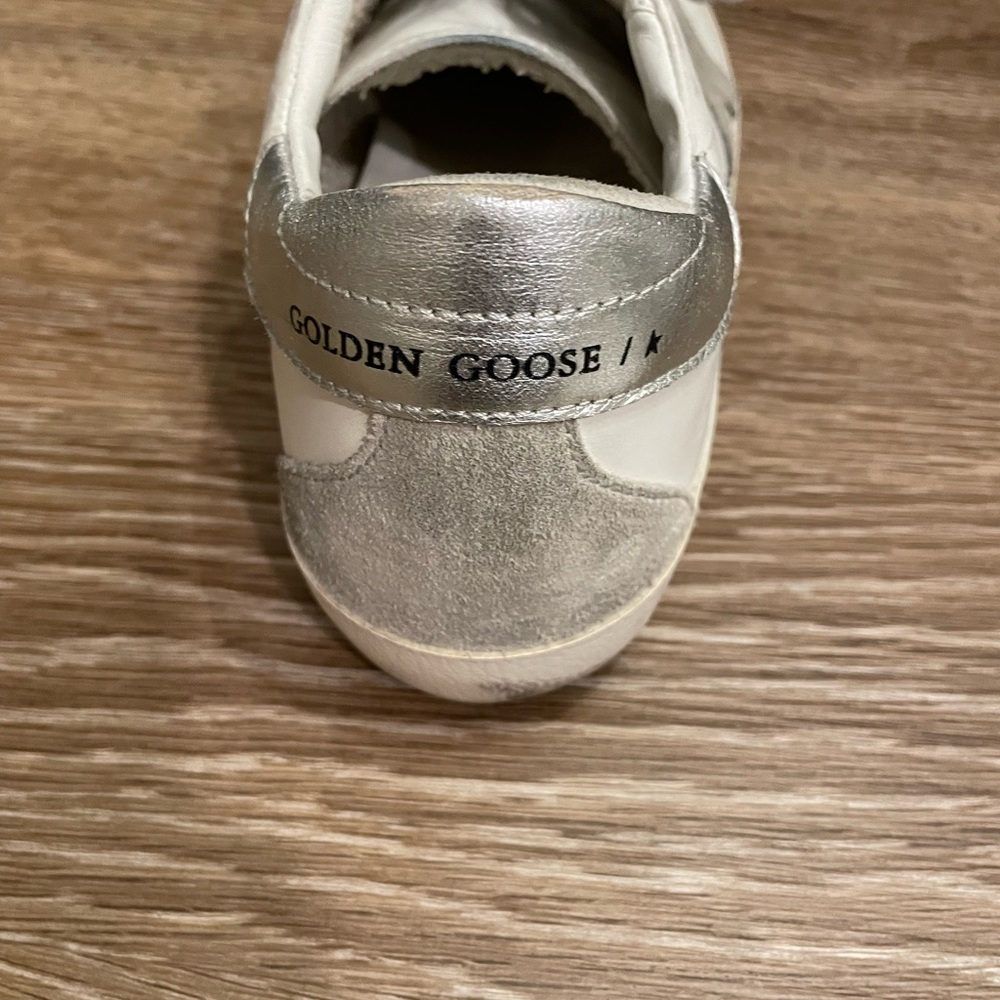 Golden Goose White and Silver Sneakers - Picture 2 of 7